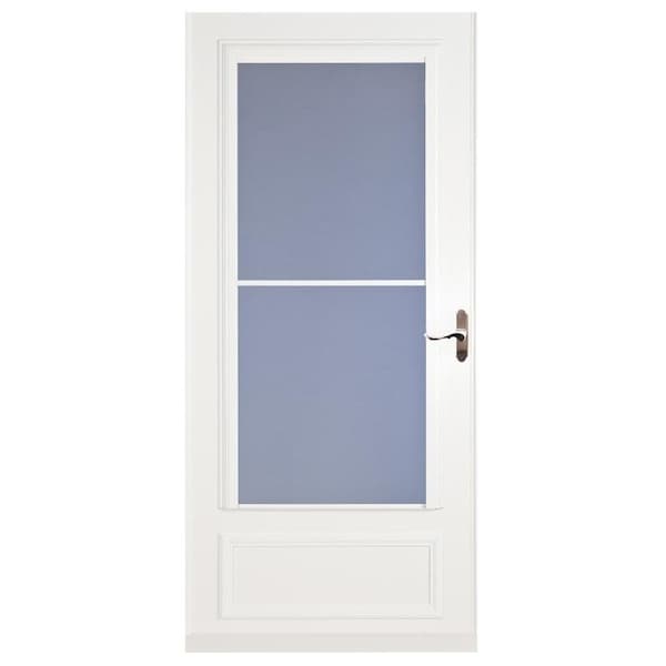 Larson Screen Away Storm Door, 36 in W, 81 in H, White 83080032 Zoro